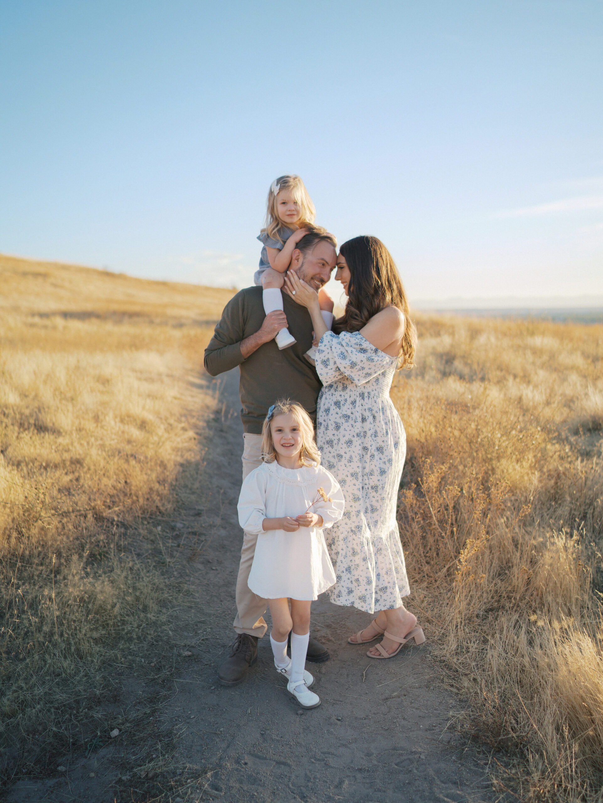 family maternity session at the military reserve